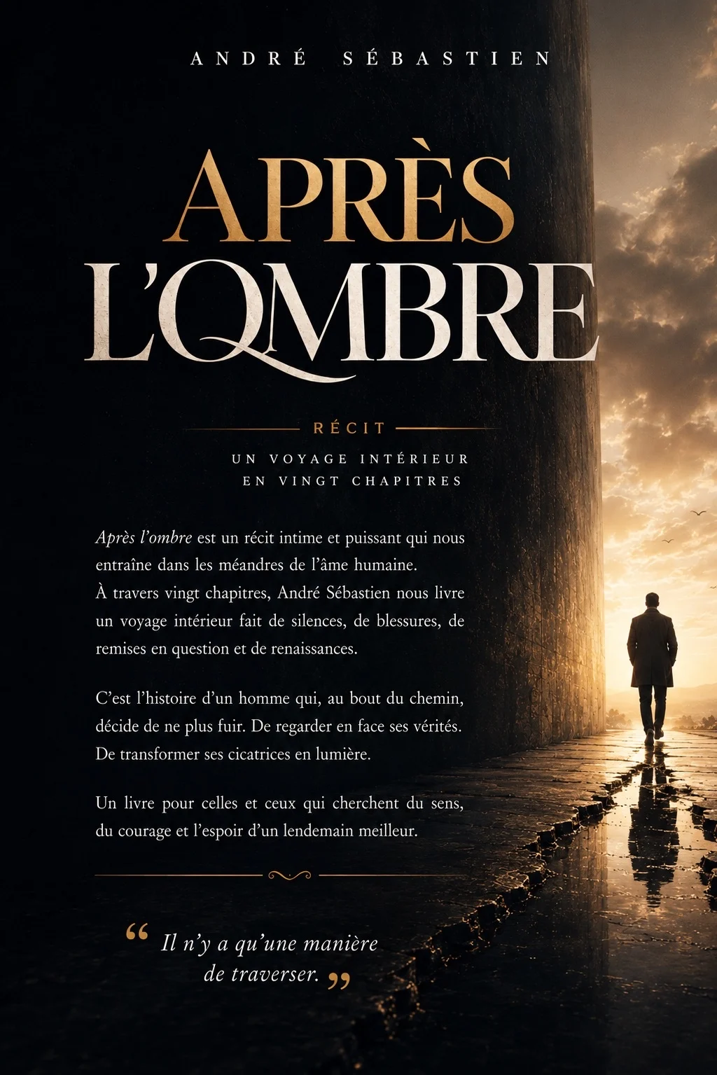Quatrième de couverture de APRES L'OMBRE par Andre Sebastien