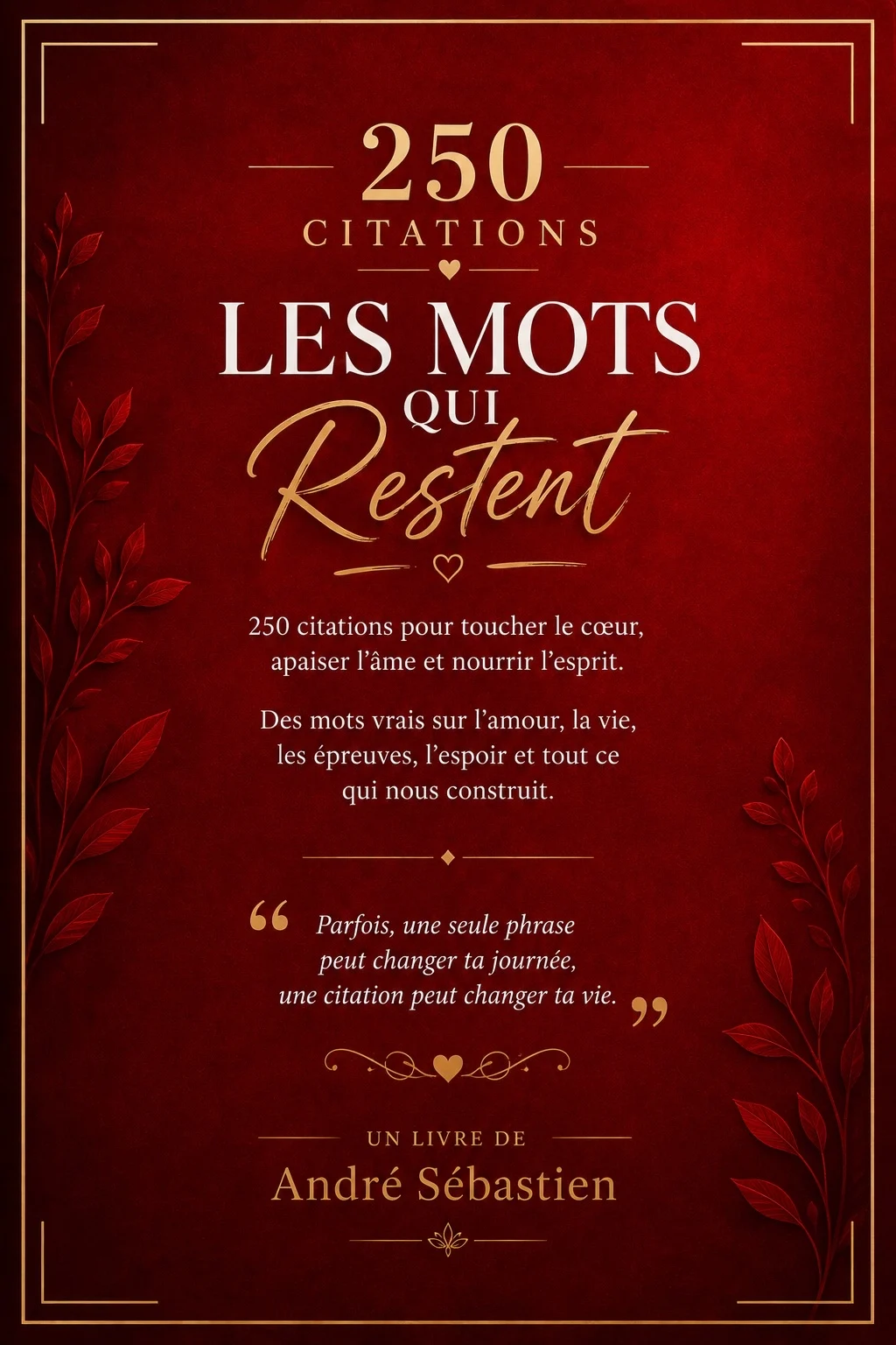 Quatrième de couverture de LES MOTS QUI RESTENT  par ANDRE SEBASTIEN
