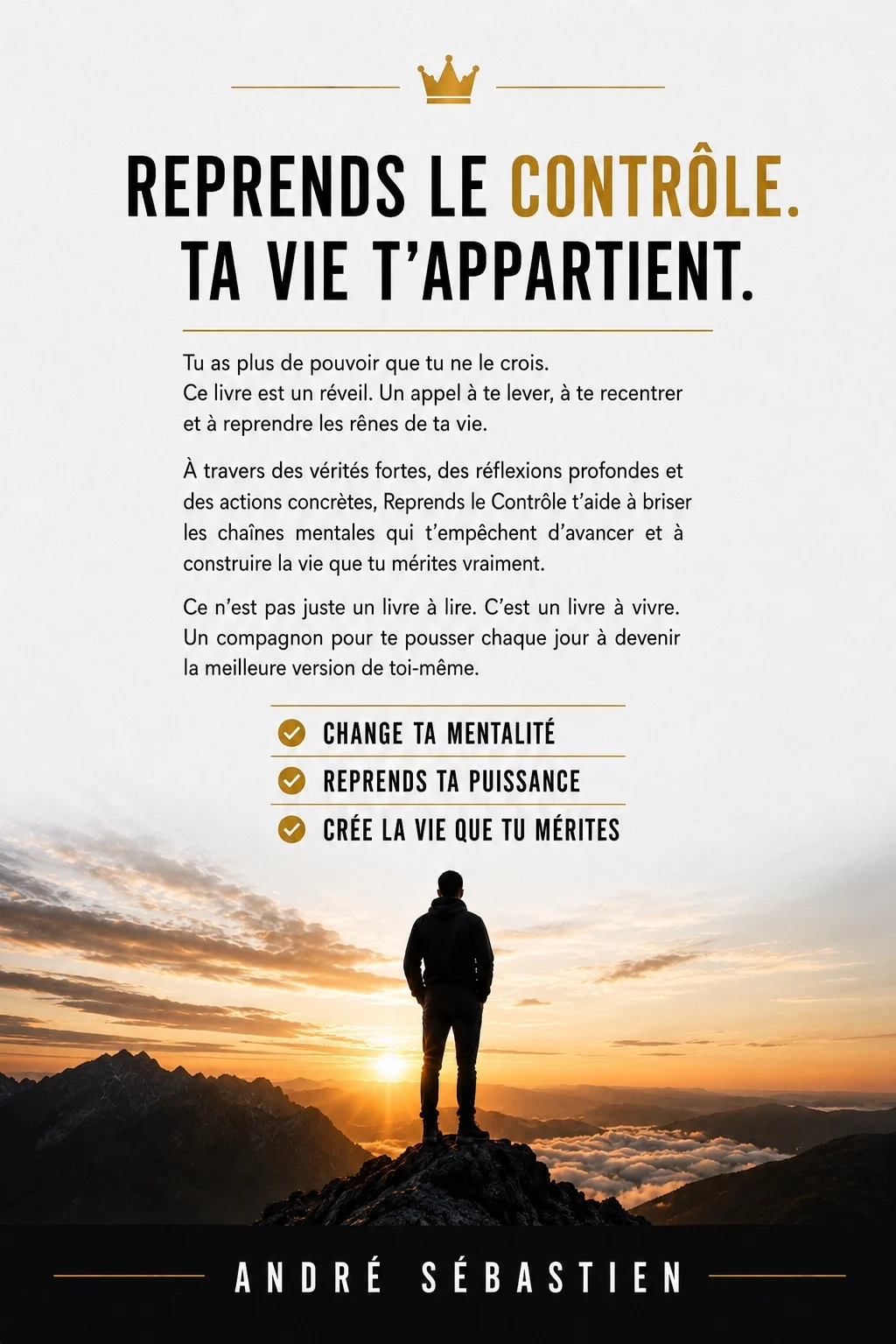 Quatrième de couverture de REPRENDS LE CONTROLE par ANDRE SEBASTIEN