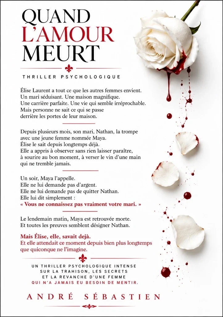 Quatrième de couverture de QUAND L'AMOUR MEURT par ANDRE SEBASTIEN